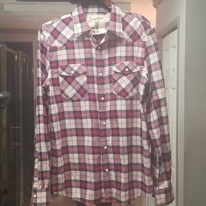 Coastal Western Plaid Button Down Shirt